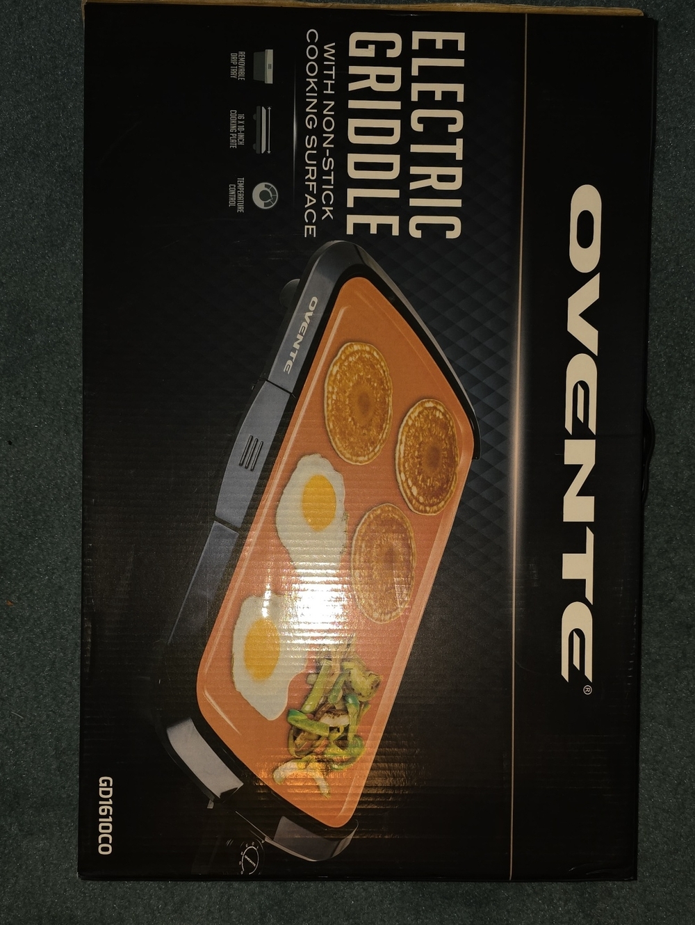 New Ovente Electric Griddle in Orange Non-Stick Surface